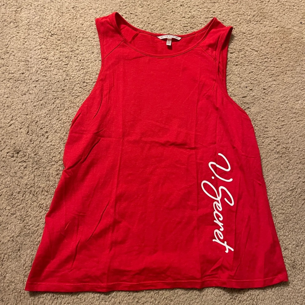 Red Victoria’s Secret tank top